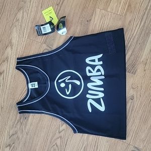 Zumba XS Mesh Crop Tank Top